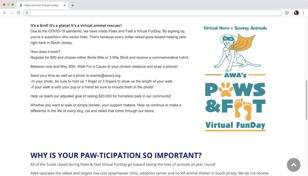 AWA NJ Virtual FunDay How to Participate
